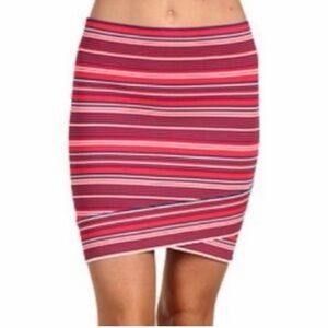 BCBGMaxAzria Multicolor Striped Pencil Skirt